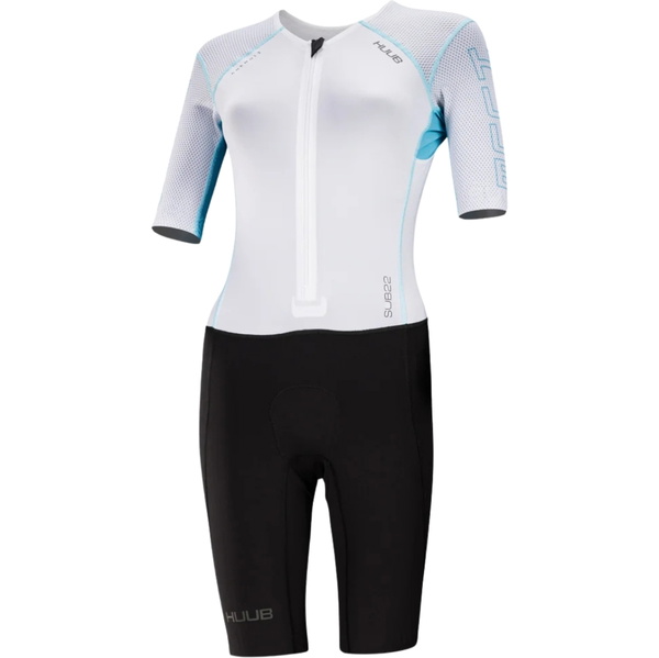2026 Huub Womens Anemoi 2 SUB22 Trisuit ANEWSUB22FLBW - Black /White / Aqua